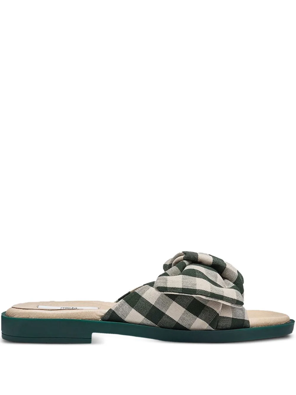 gingham bow sandals - 1