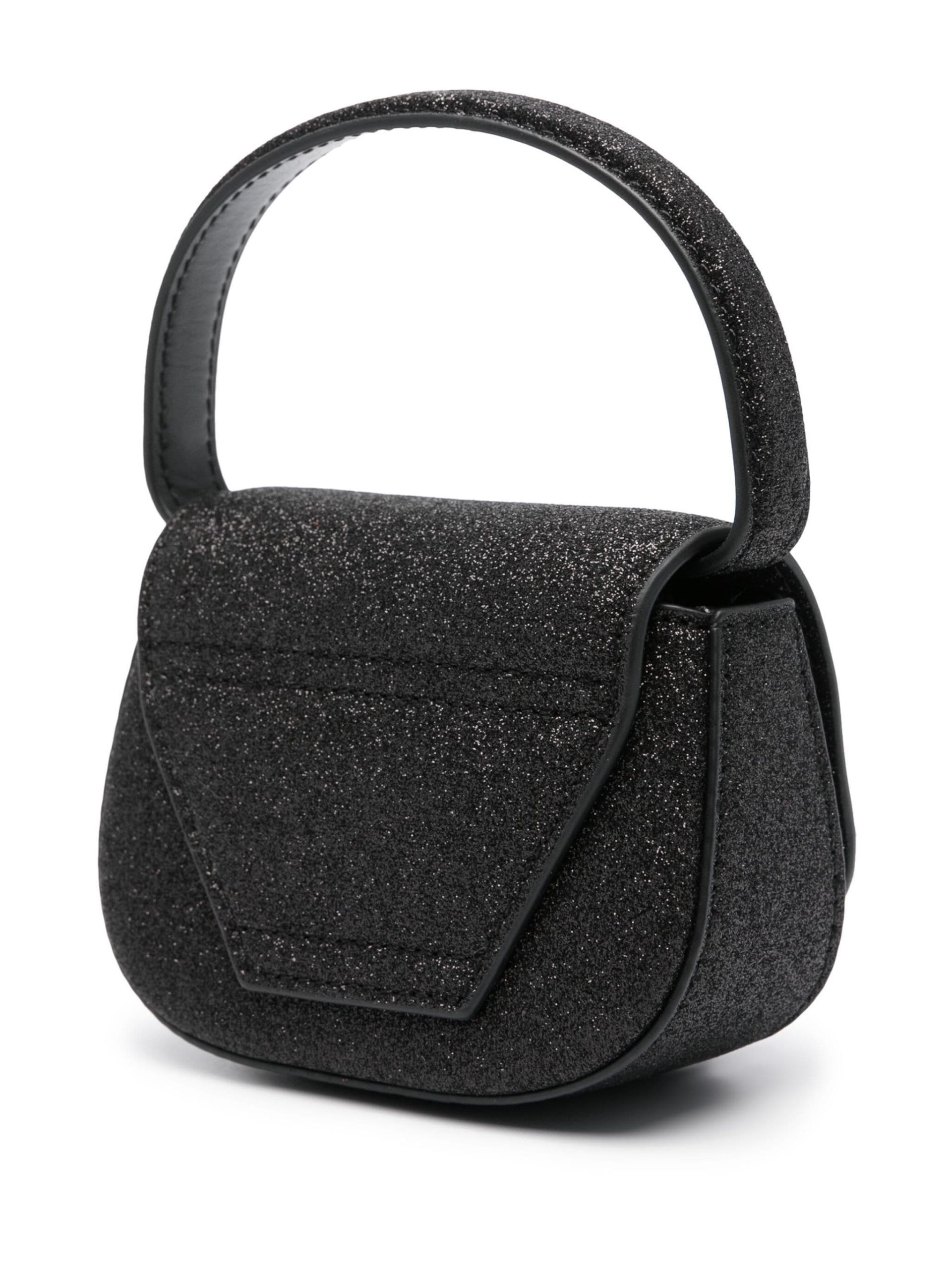 Black 1DR Glitter Detailed Mini Tote Bag - 3