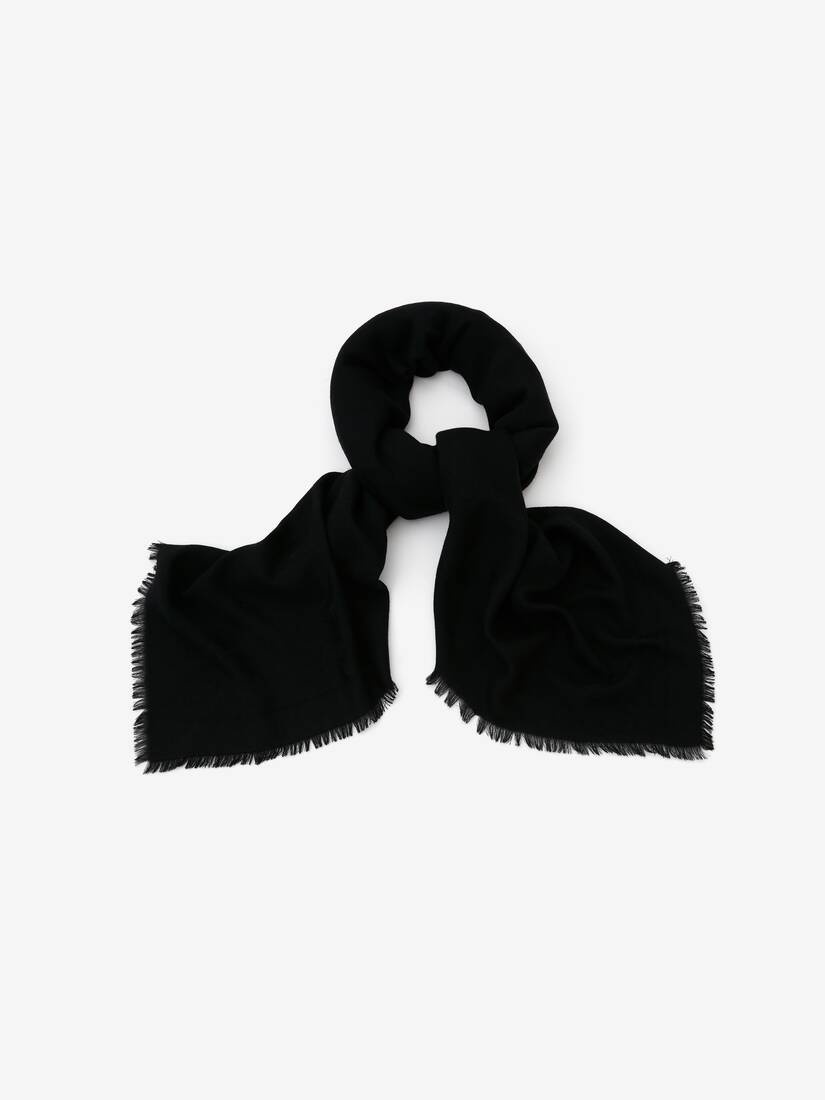 Mcqueen Graffiti Shawl in Black - 2