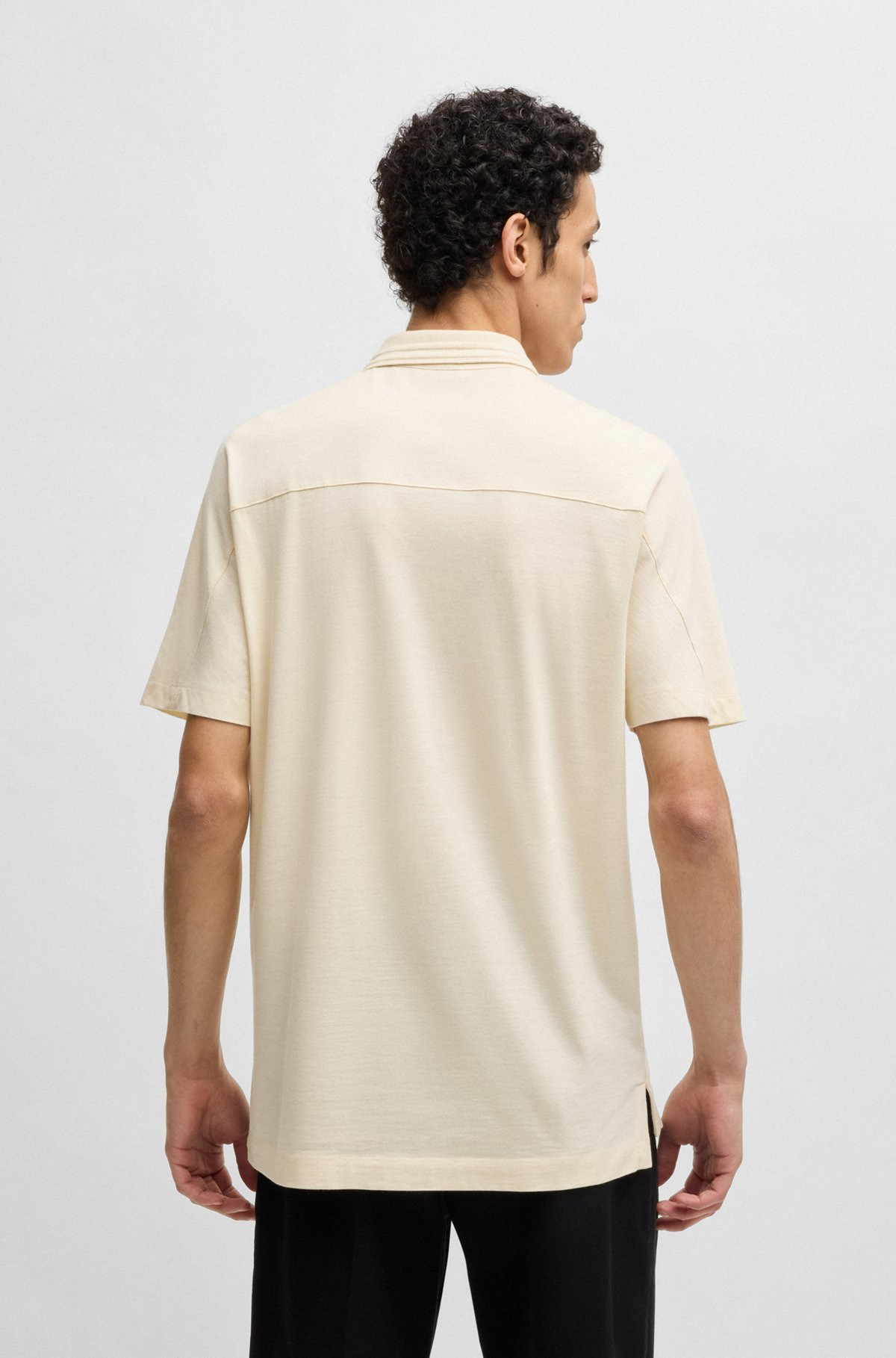 REGULAR-FIT POLO SHIRT IN BRUSHED FLANNEL - 5