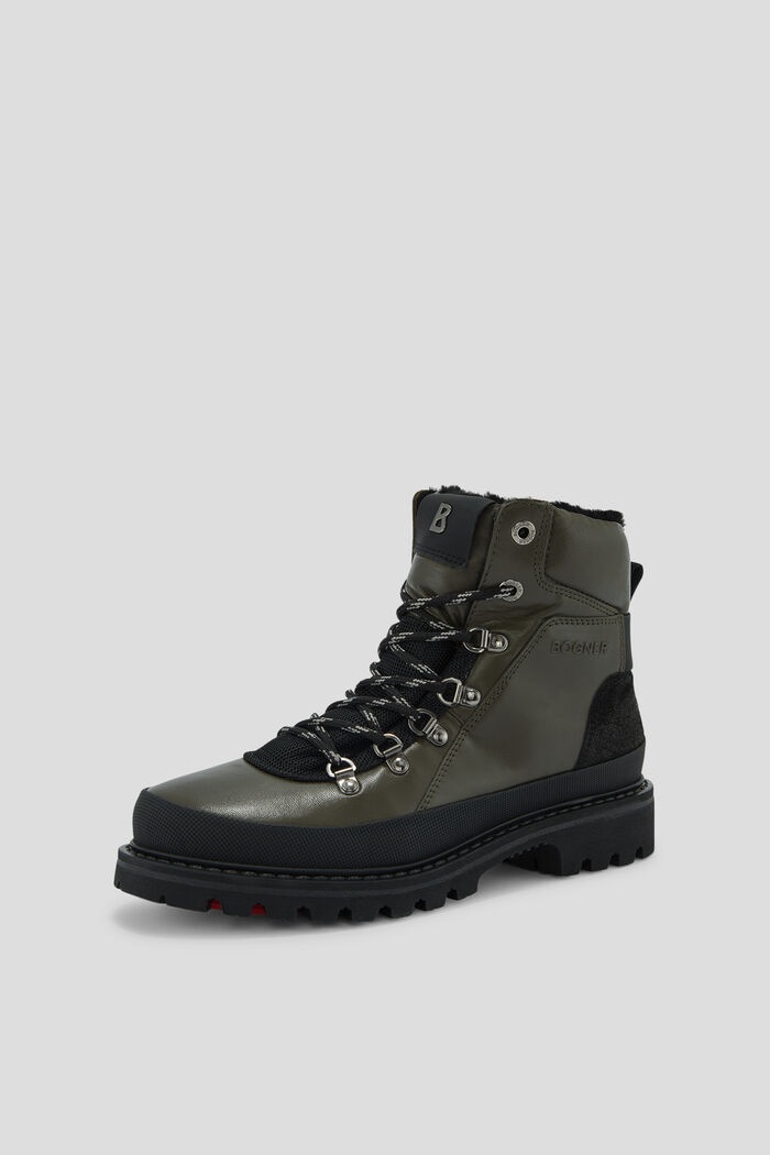 Helsinki Low boots with spikes in Olive green - 4