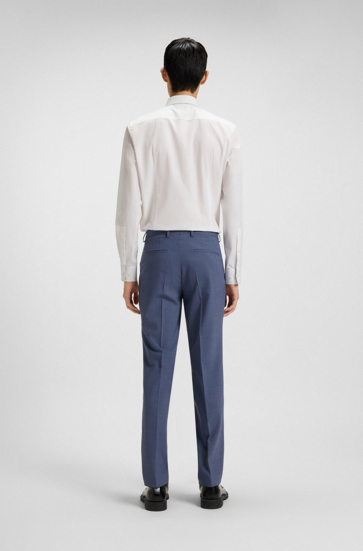 EXTRA-SLIM-FIT TROUSERS IN PERFORMANCE-STRETCH DOBBY - 4