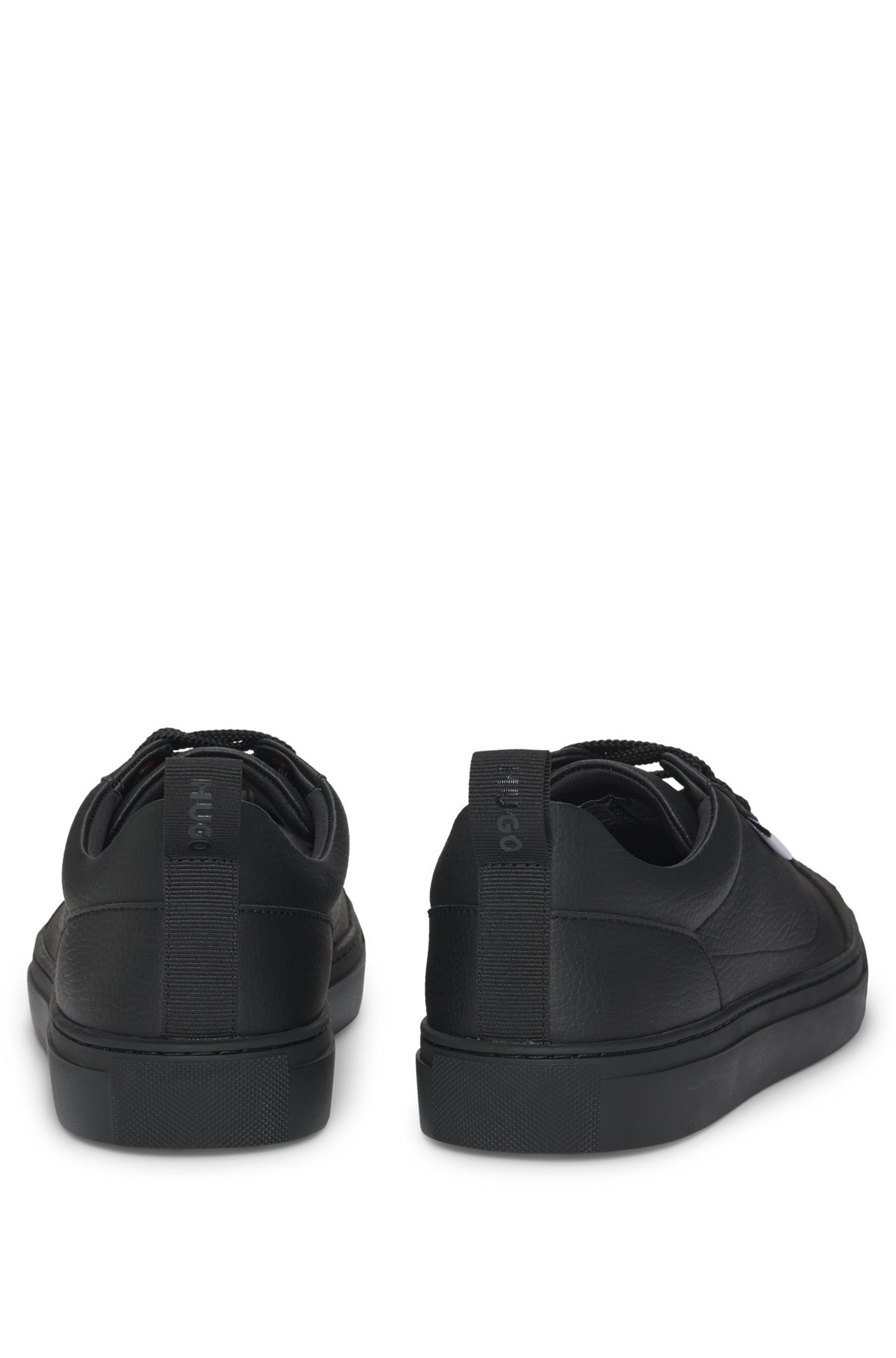 LOW-TOP TRAINERS IN GRAINED FAUX LEATHER - 5