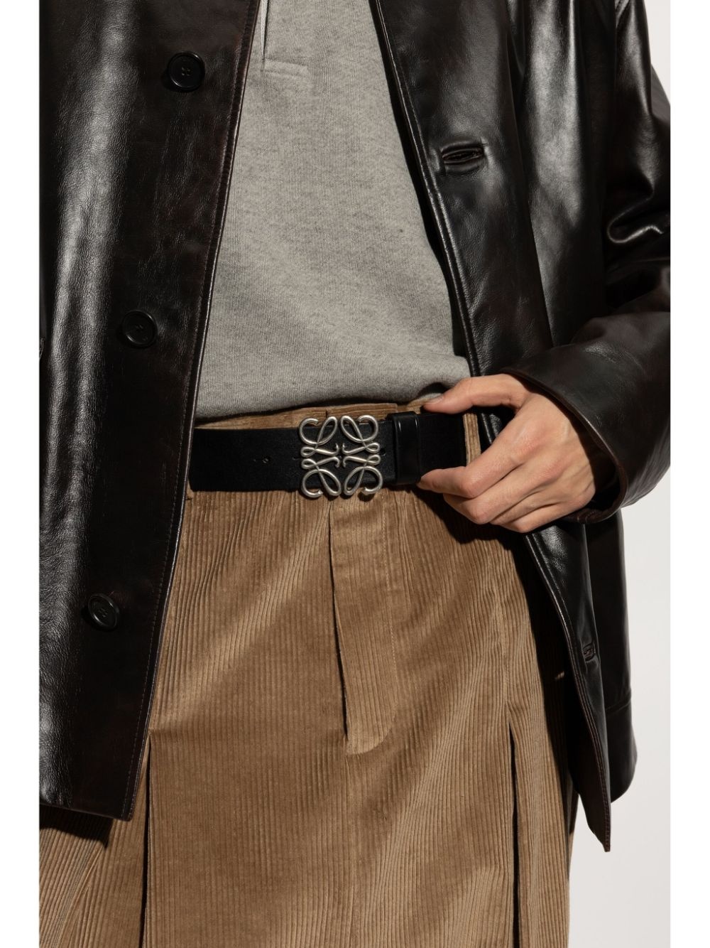 Anagram logo-buckle belt - 2