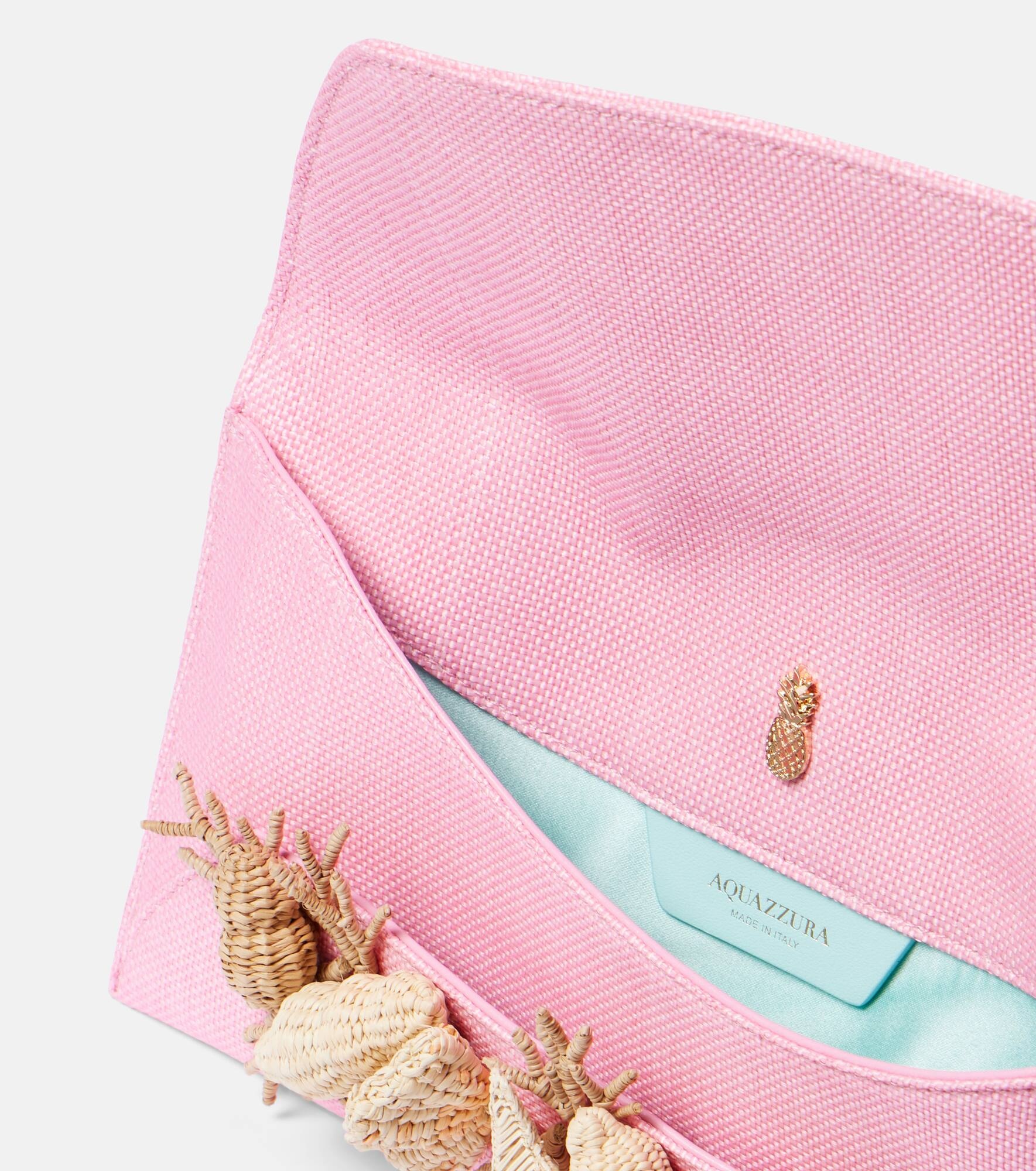 Marea Small raffia-trimmed clutch - 3