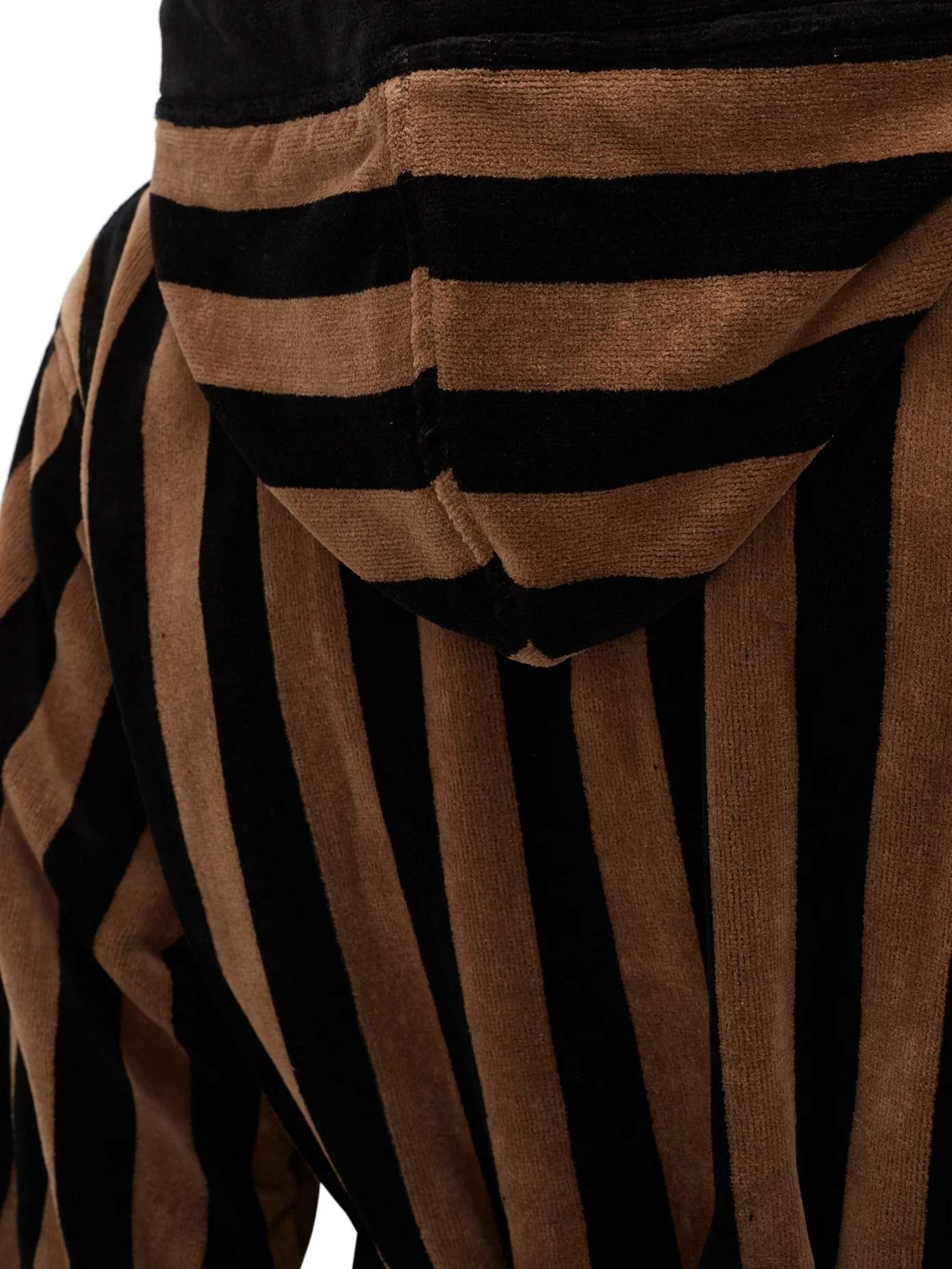 Striped cotton-terry hooded bathrobe - 4