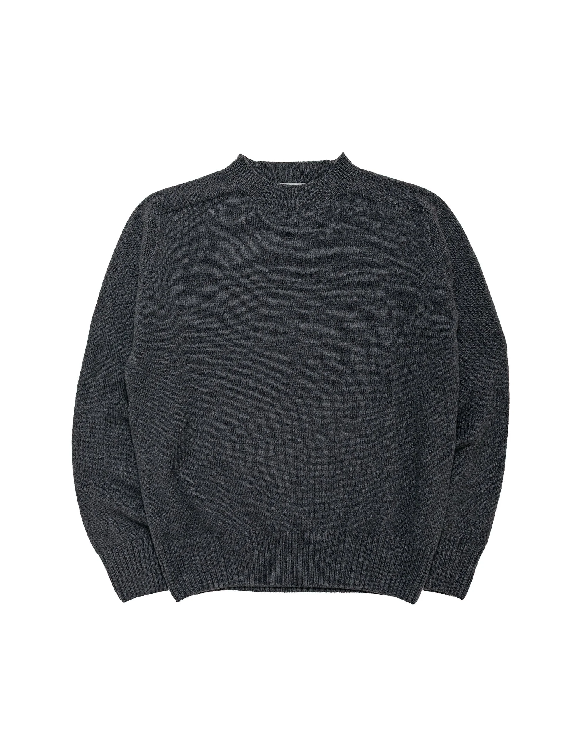 Seamless Crew Neck Merino Cashmere Asphalt - 1
