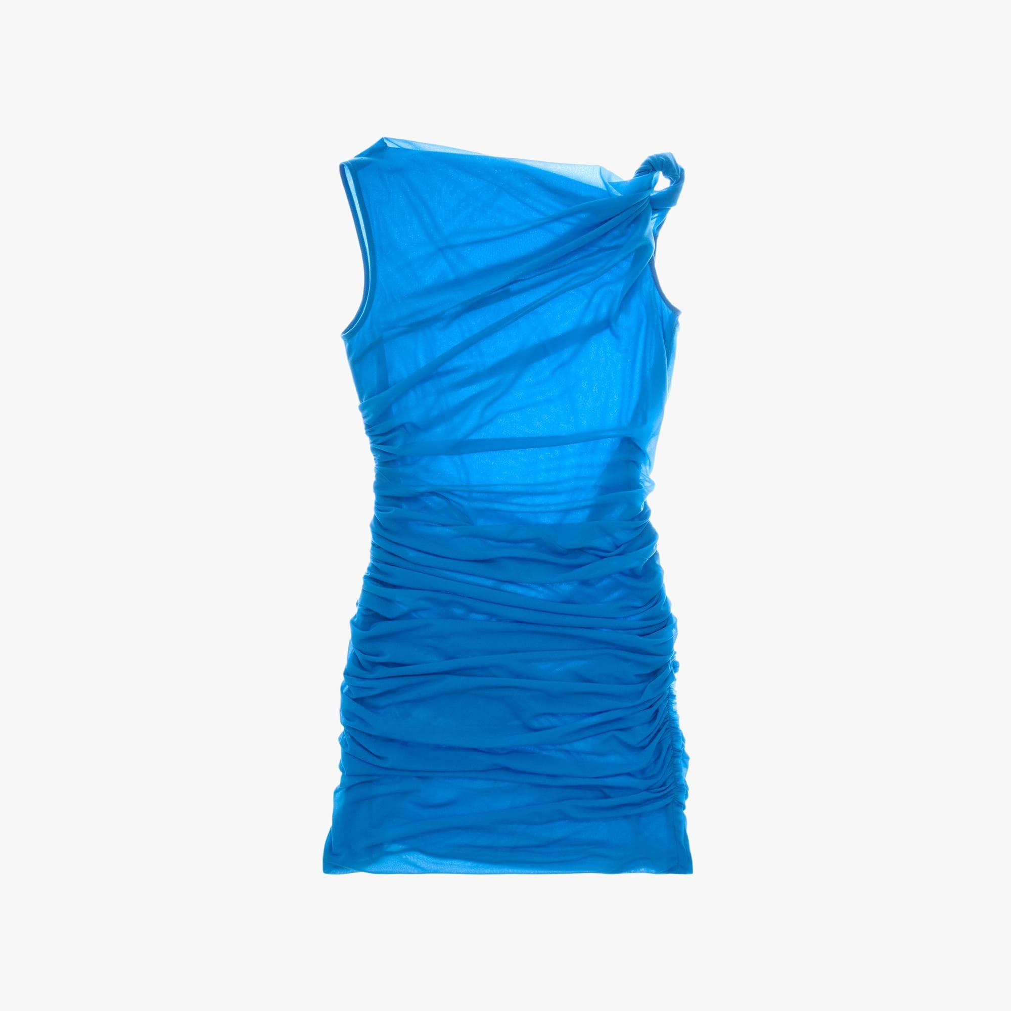 TWISTED ASYMMETRIC MINI DRESS - 1