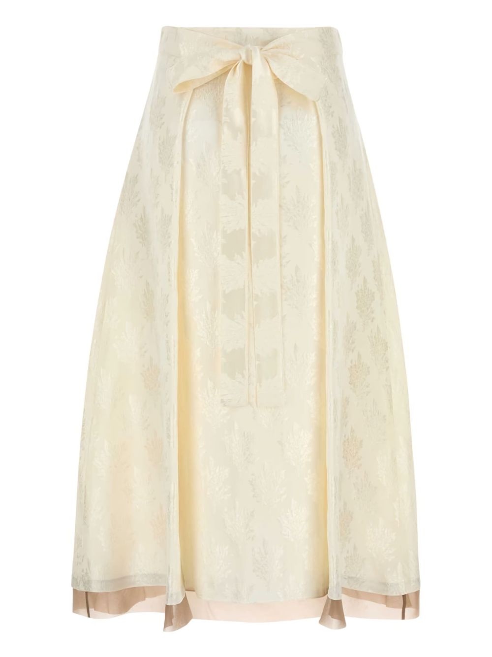 patterned-jacquard midi skirt - 2