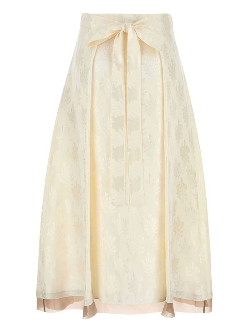 FENDI patterned-jacquard midi skirt outlook