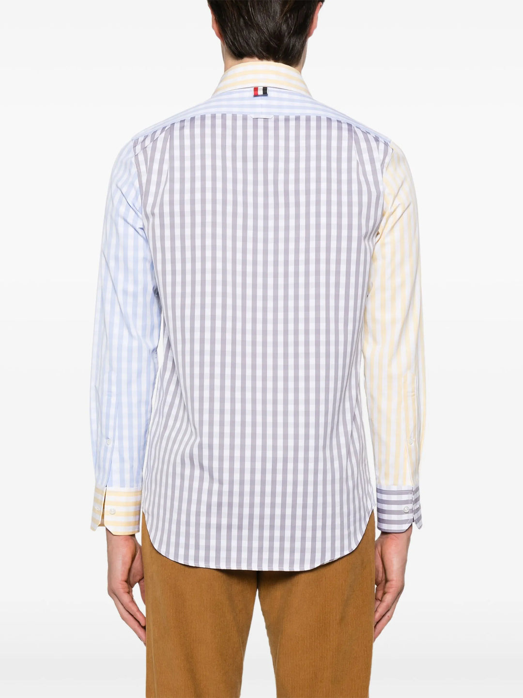 Gingham Check Poplin Funmix Shirt Men - 4