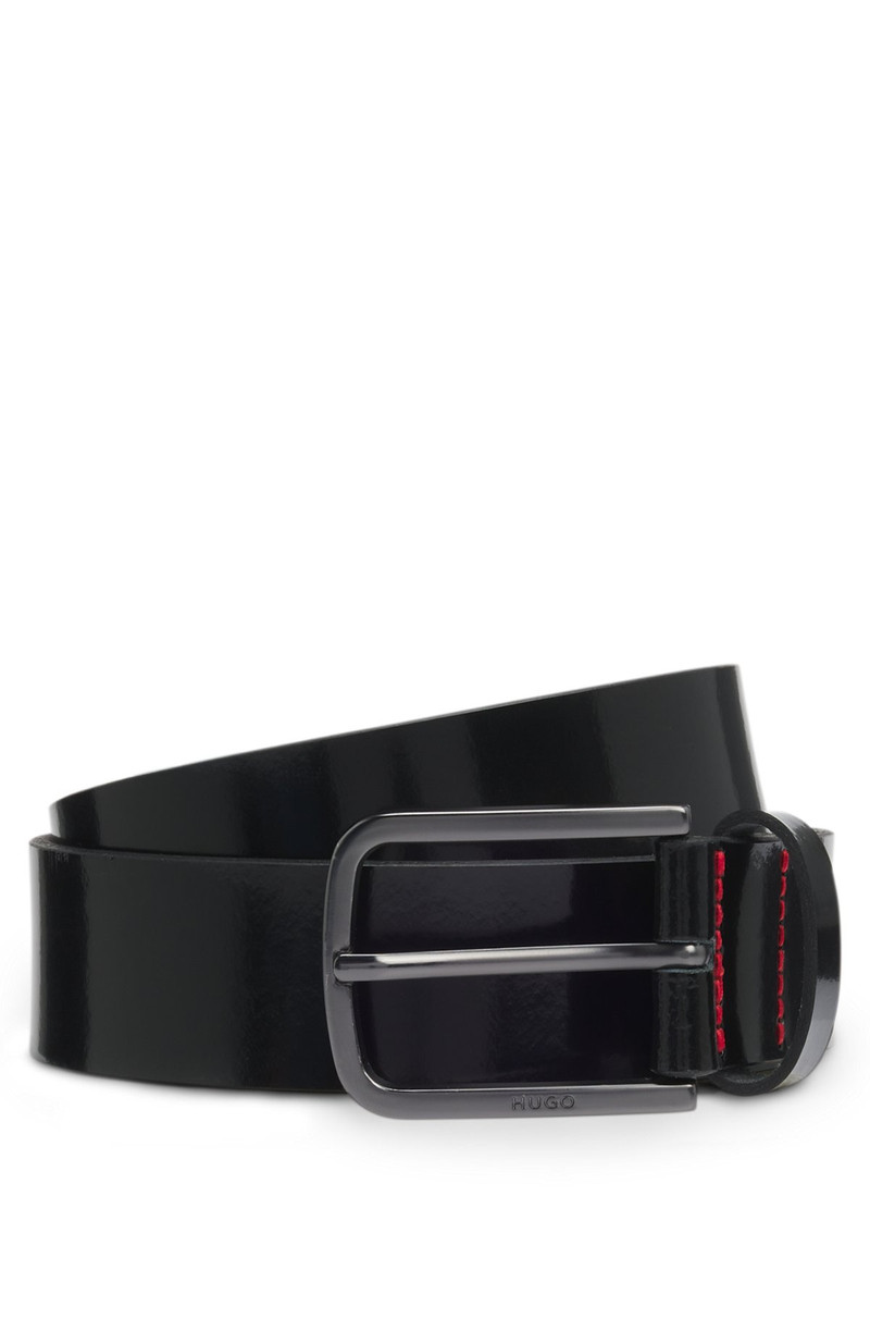 ITALIAN-MADE BELT IN BRUSH-OFF LEATHER 1