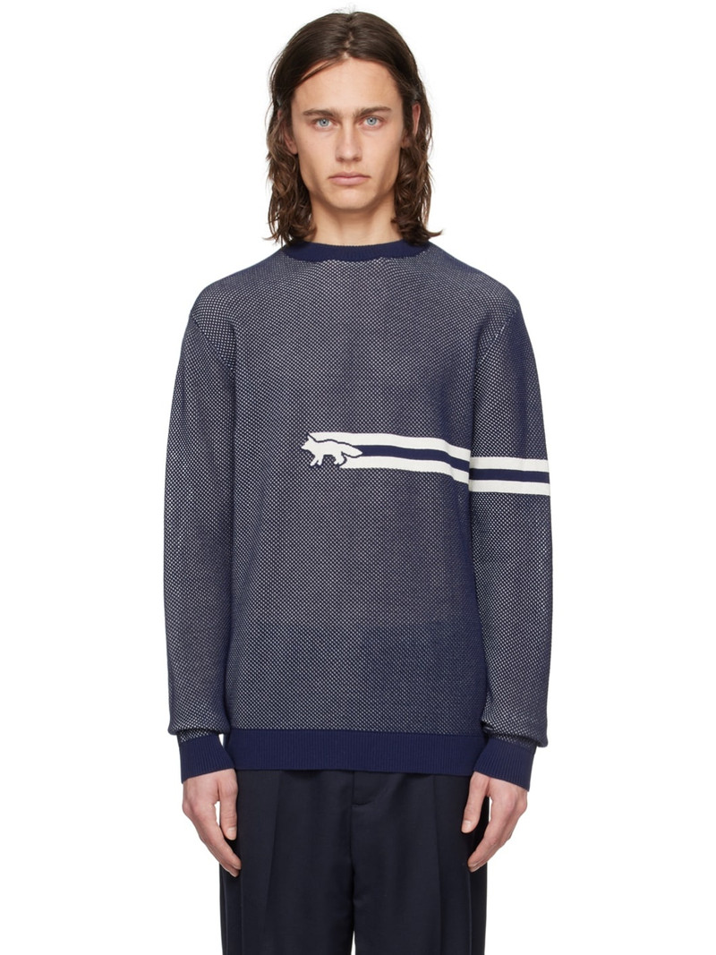 Navy Sheer Sweater 1