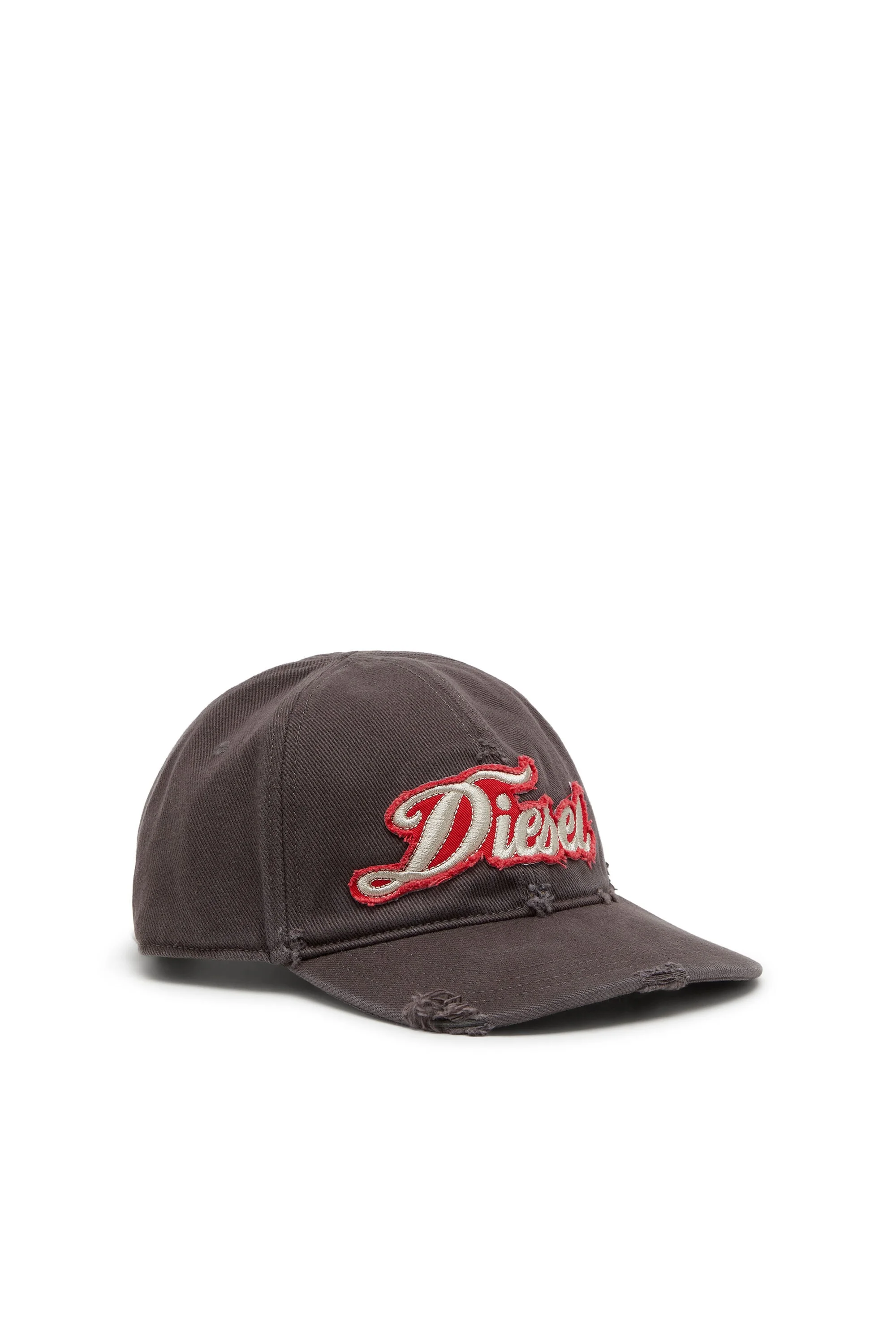 DISTRESSED BASEBALL CAP WITH EMBROIDERED PATCH - 1