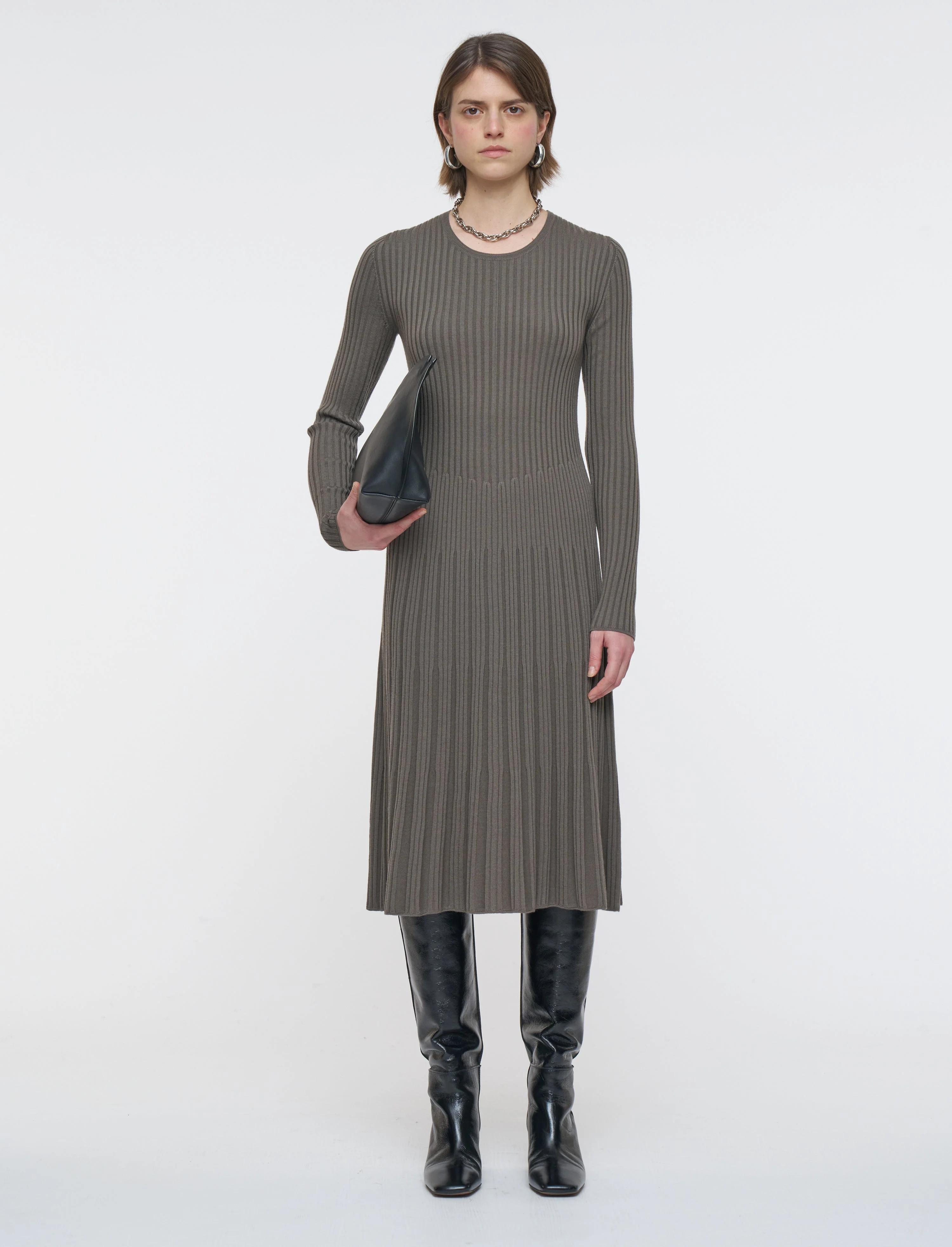 Merino Rib Knit Dress - 1