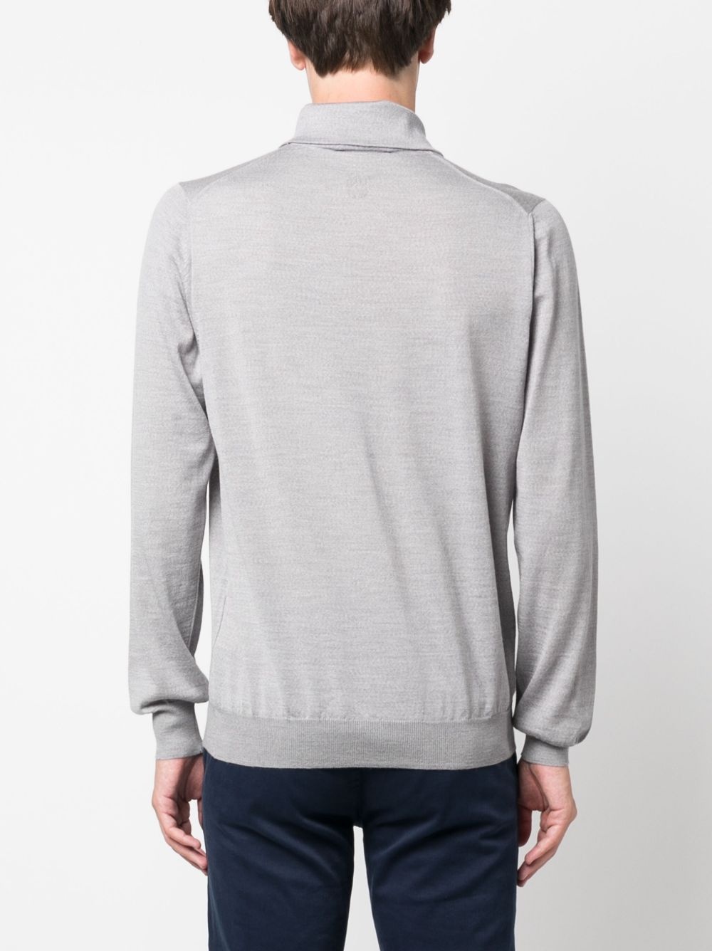 roll-neck fine-knit wool jumper - 4