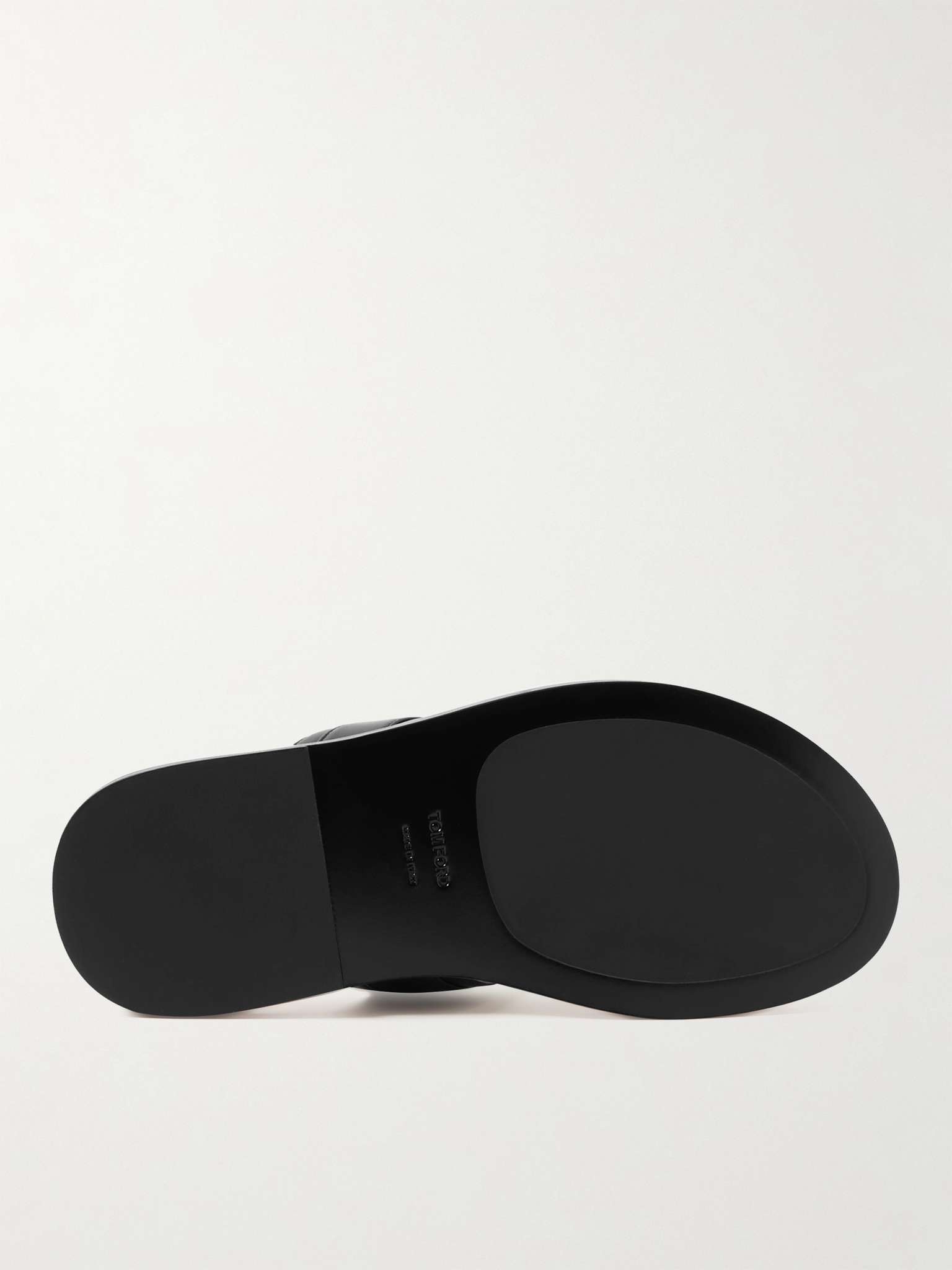 Brighton Logo-Embellished Leather Sandals - 6