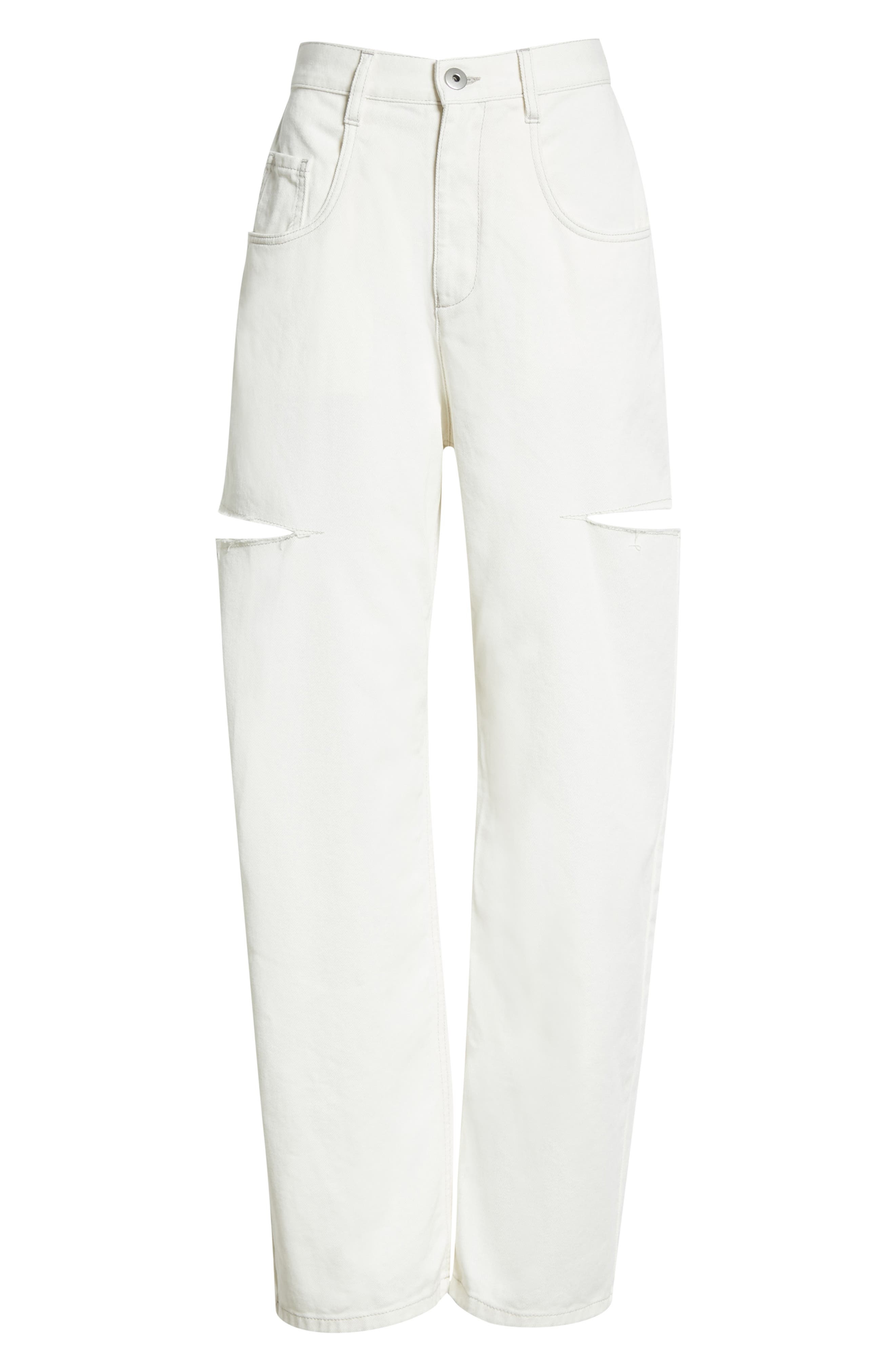 Ripped Side Cutout Jeans - 6