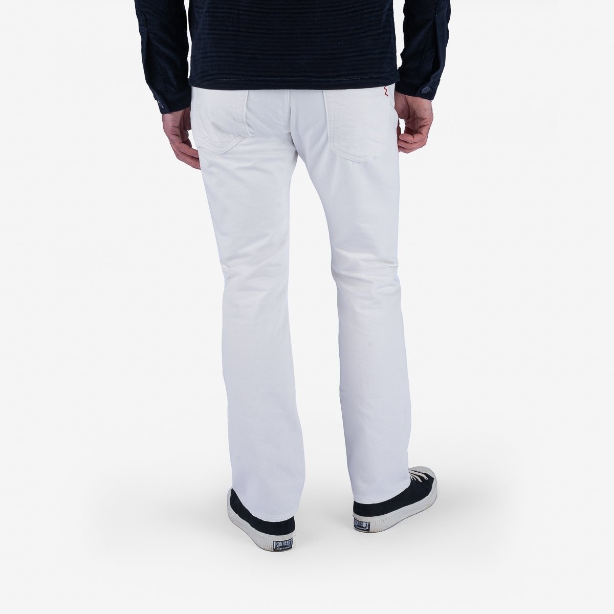 IH-555-WT 13.5oz Denim Super Slim Cut Jeans - White - 3