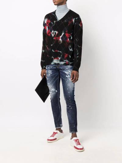 DSQUARED2 argyle knit jumper outlook