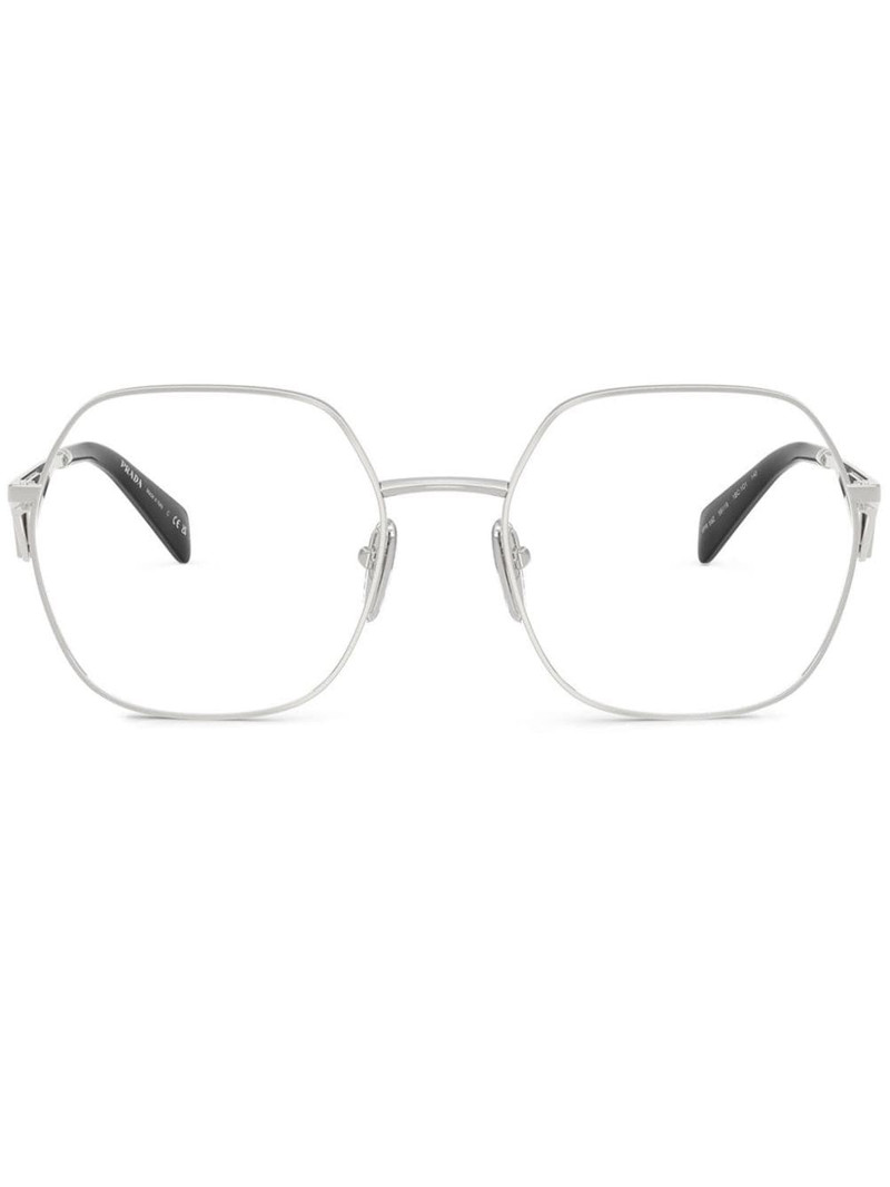 geometric-frame glasses 1