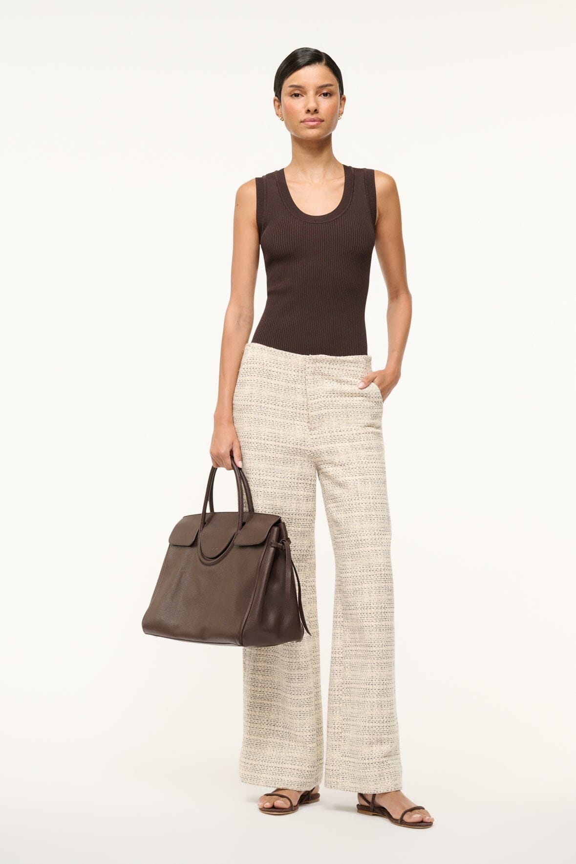 STAUD LILIA PANT IVORY MULTI - 6