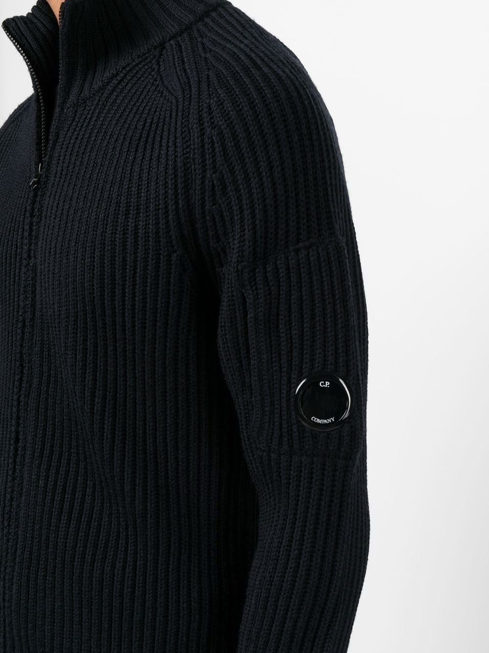 ribbed-knit zip-up sweater - 5