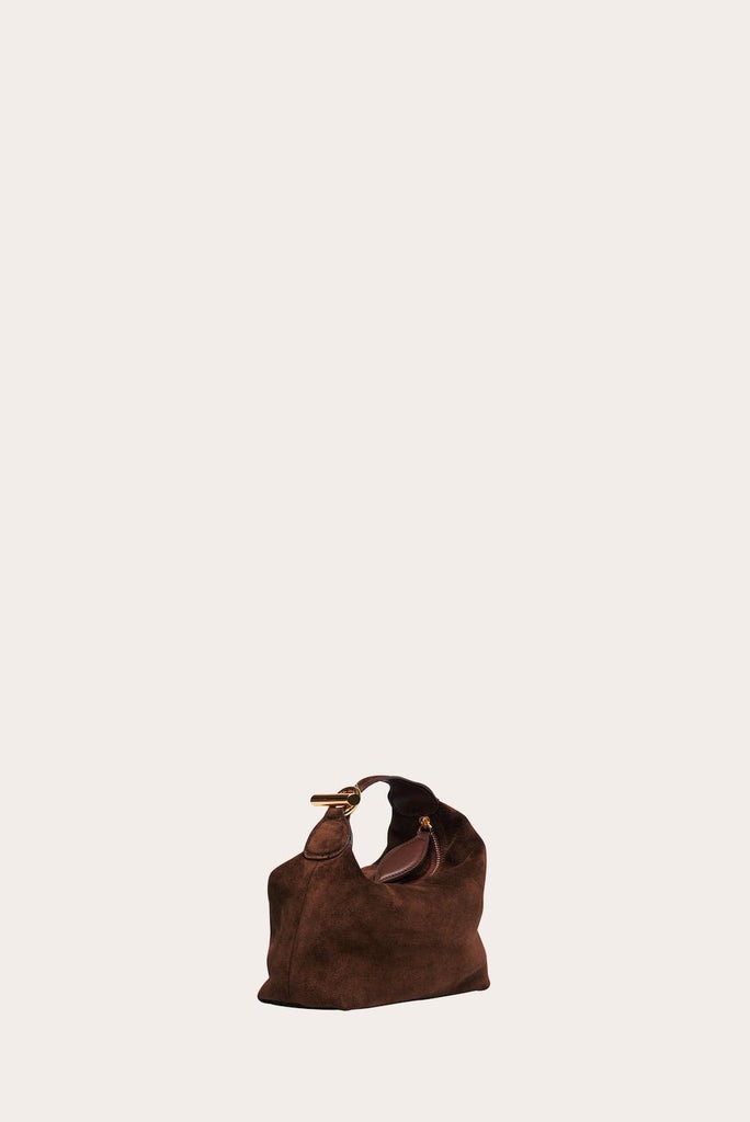 PILLOW POUCH MICRO SUEDE DARK BROWN - 1