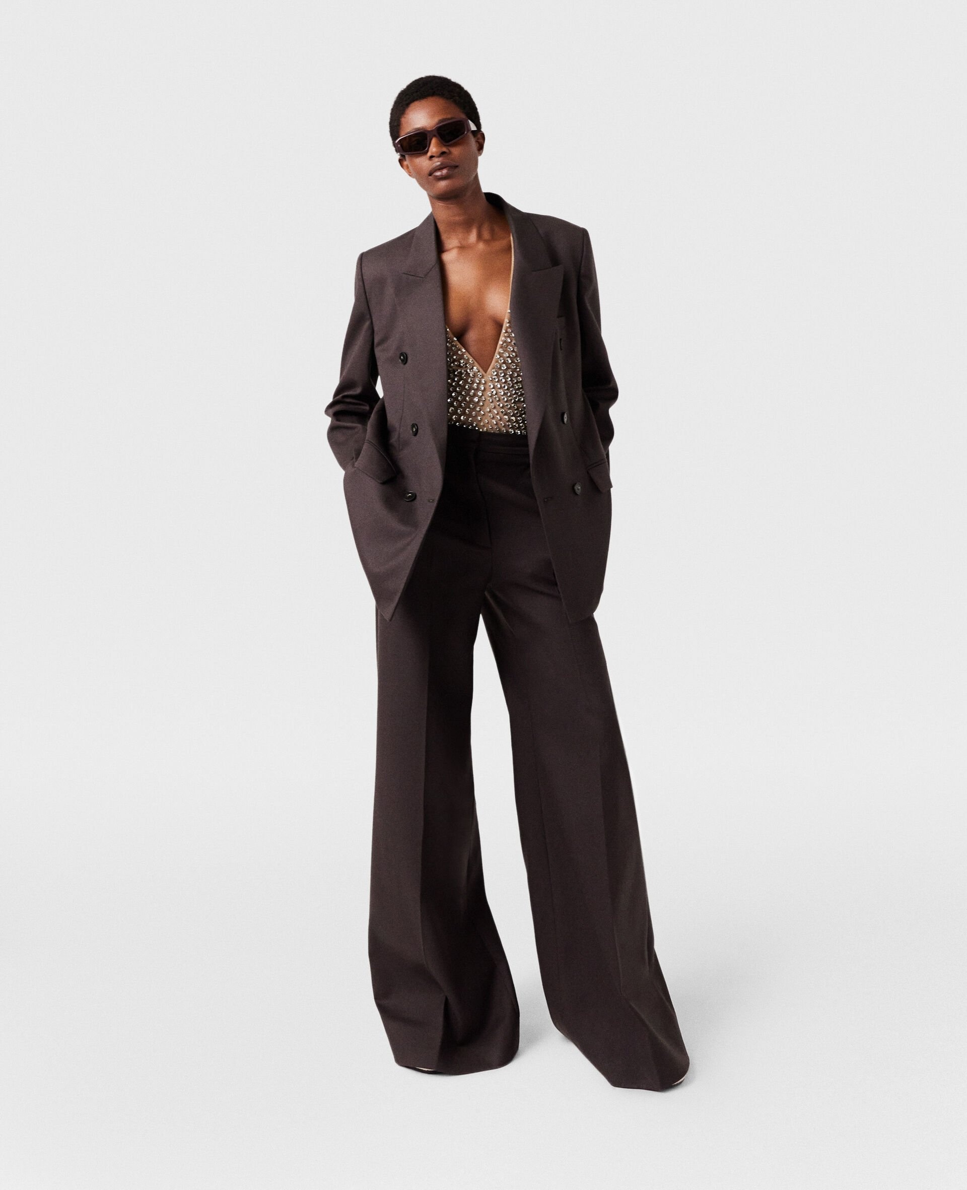 Double Breasted Wool Blazer - 6