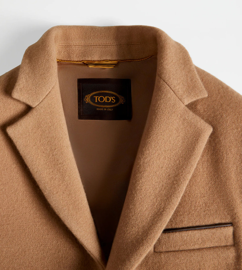 COAT IN CASHMERE BLEND JERSEY - BEIGE 3