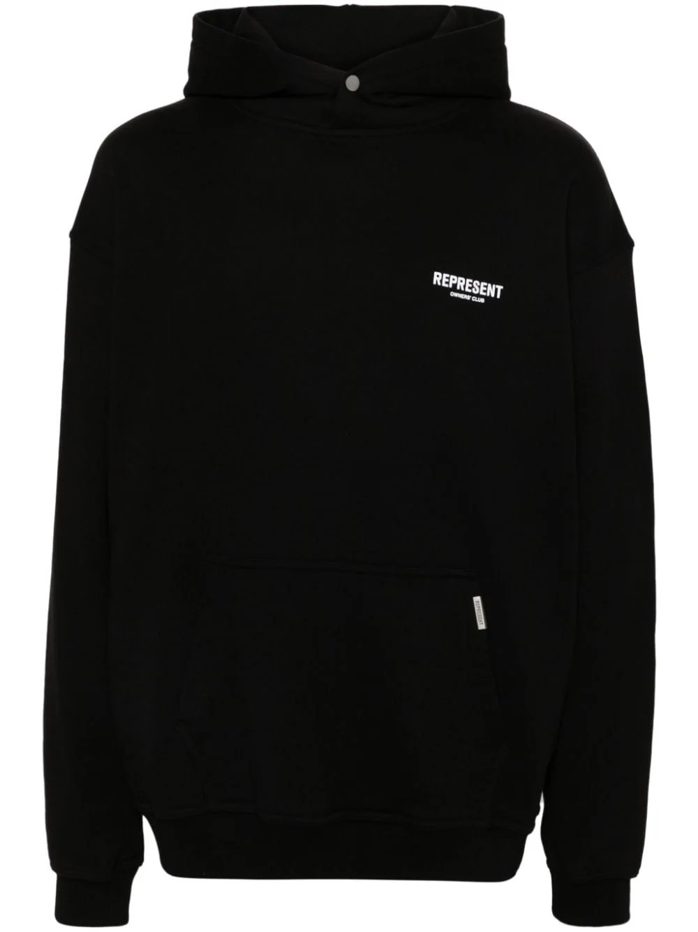 logo-print cotton hoodie - 1