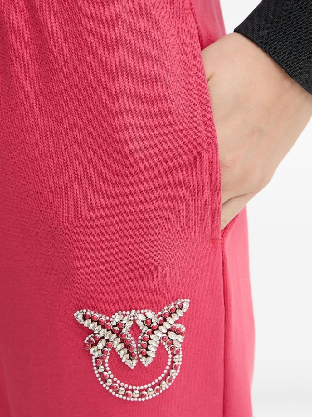embellished cuffed track pants - 4