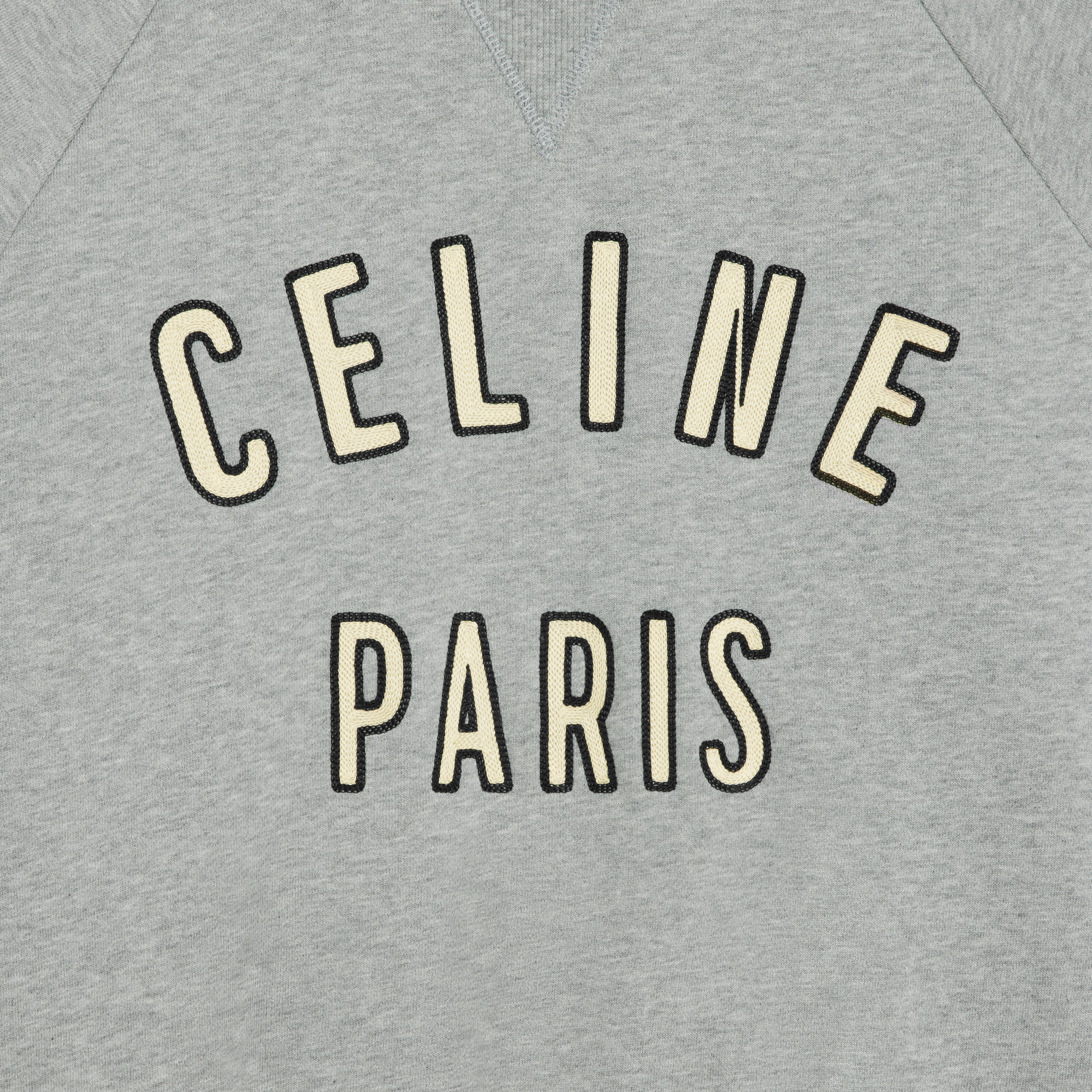 celine paris loose sweatshirt in cotton fleece - 4