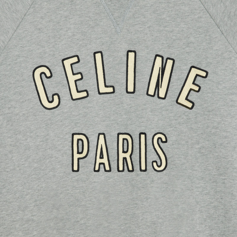 celine paris loose sweatshirt in cotton fleece 4