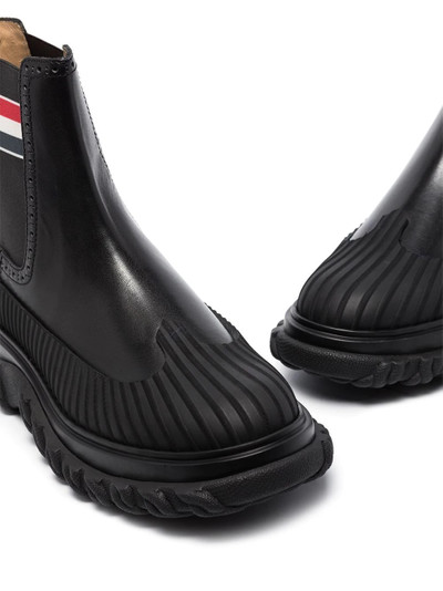 Thom Browne RWB stripe ankle boots outlook