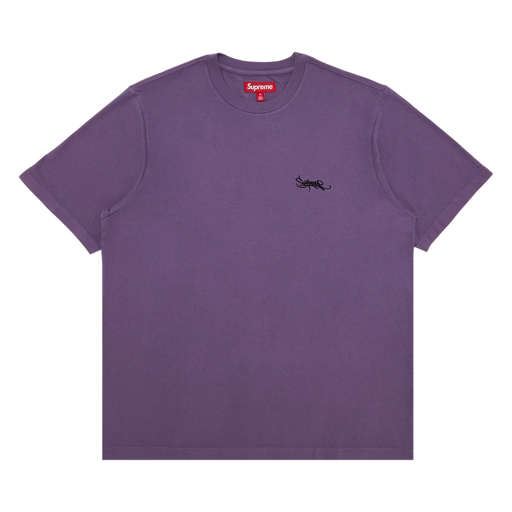 Supreme Washed Tag Short-Sleeve Top 'Lavender' - 1