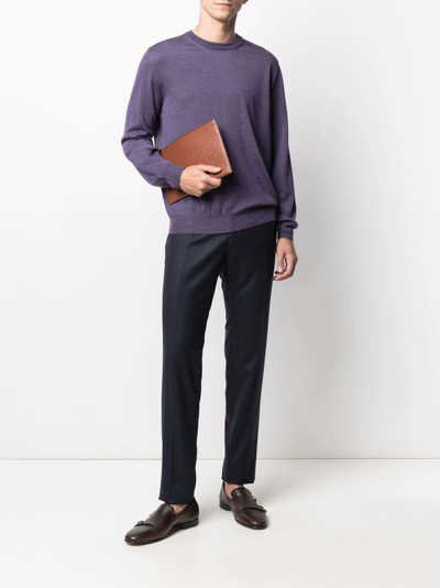 Canali ribbed crew neck jumper outlook