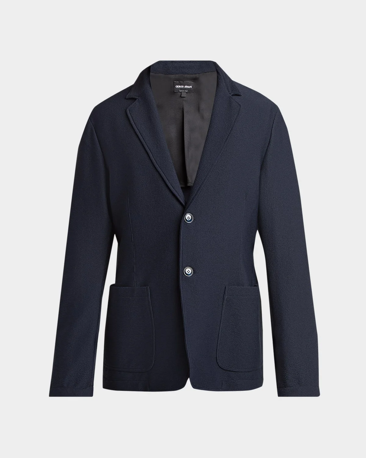 Men's Seersucker Patch-Pocket Blazer - 1