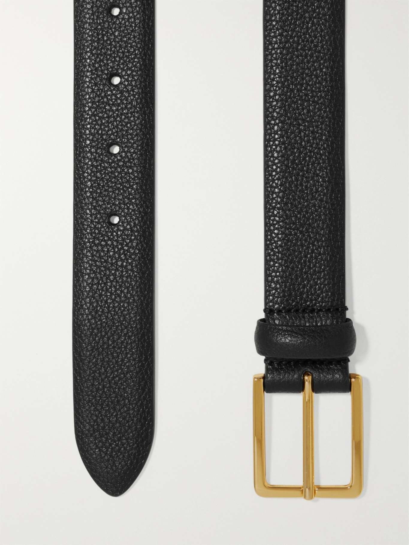Textured-leather belt Black - 3