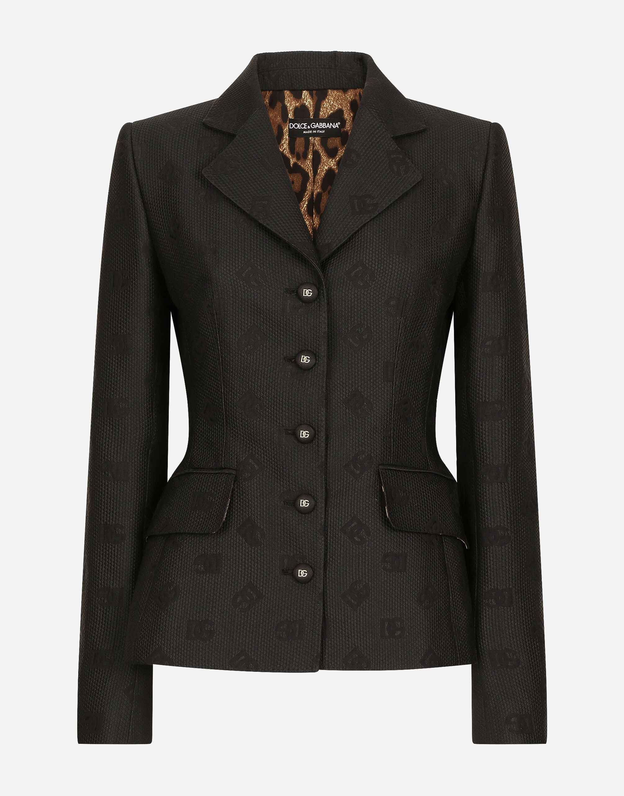 Quilted jacquard Dolce jacket with DG logo - 1