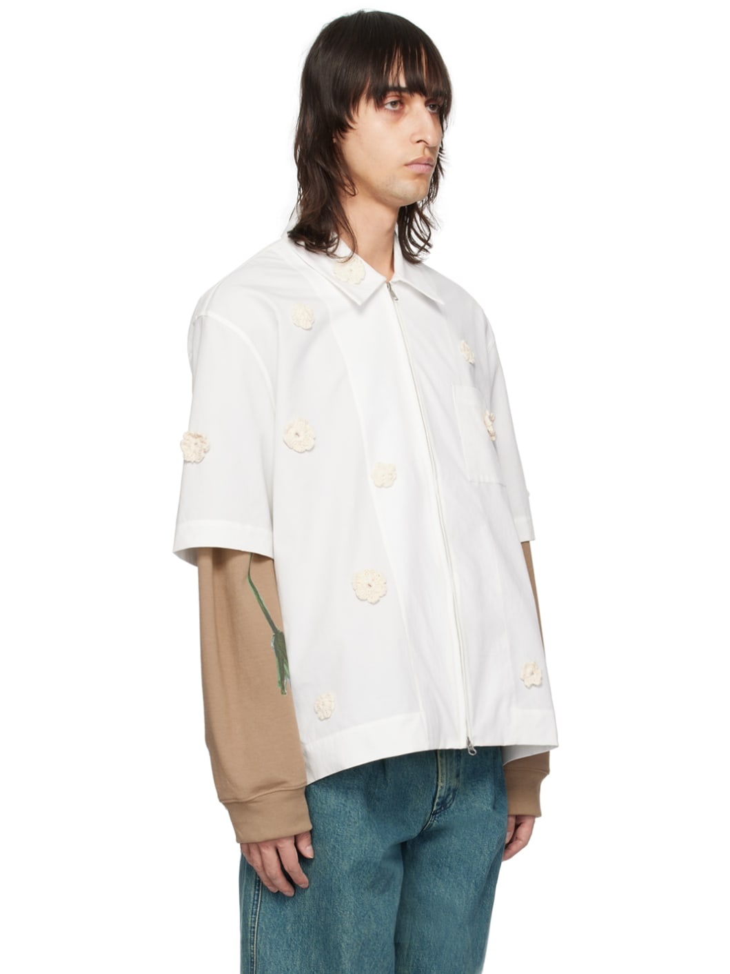 White Appliqué Shirt - 2