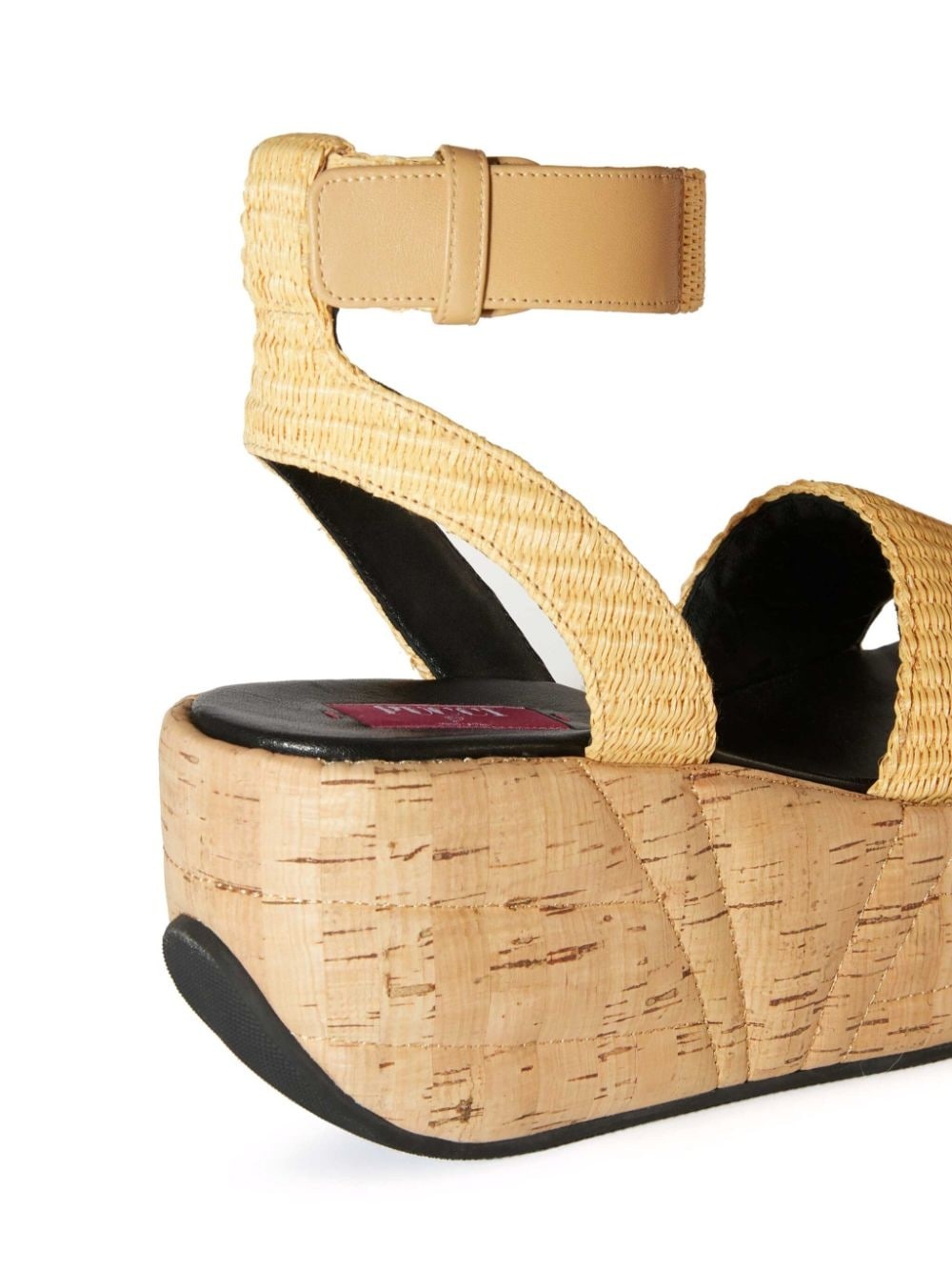 cork platform sole sandals - 5