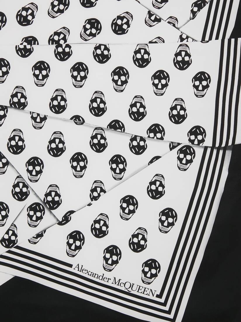 Biker Skull Crashed Foulard in Ivory/black - 3