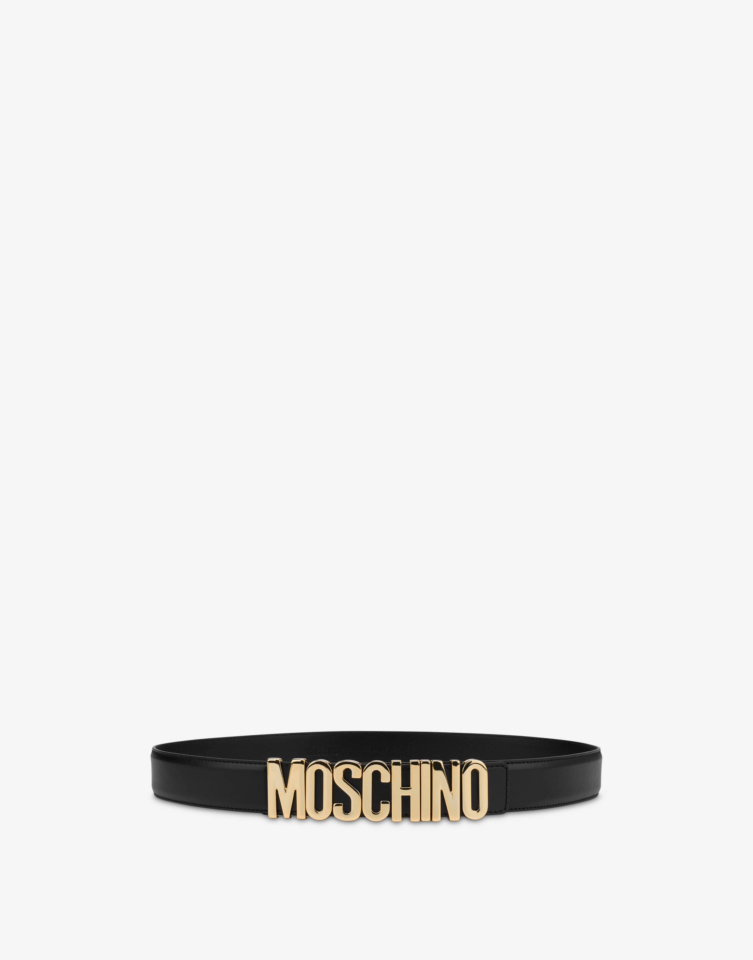 BELT IN LEATHER WITH LOGO - 3
