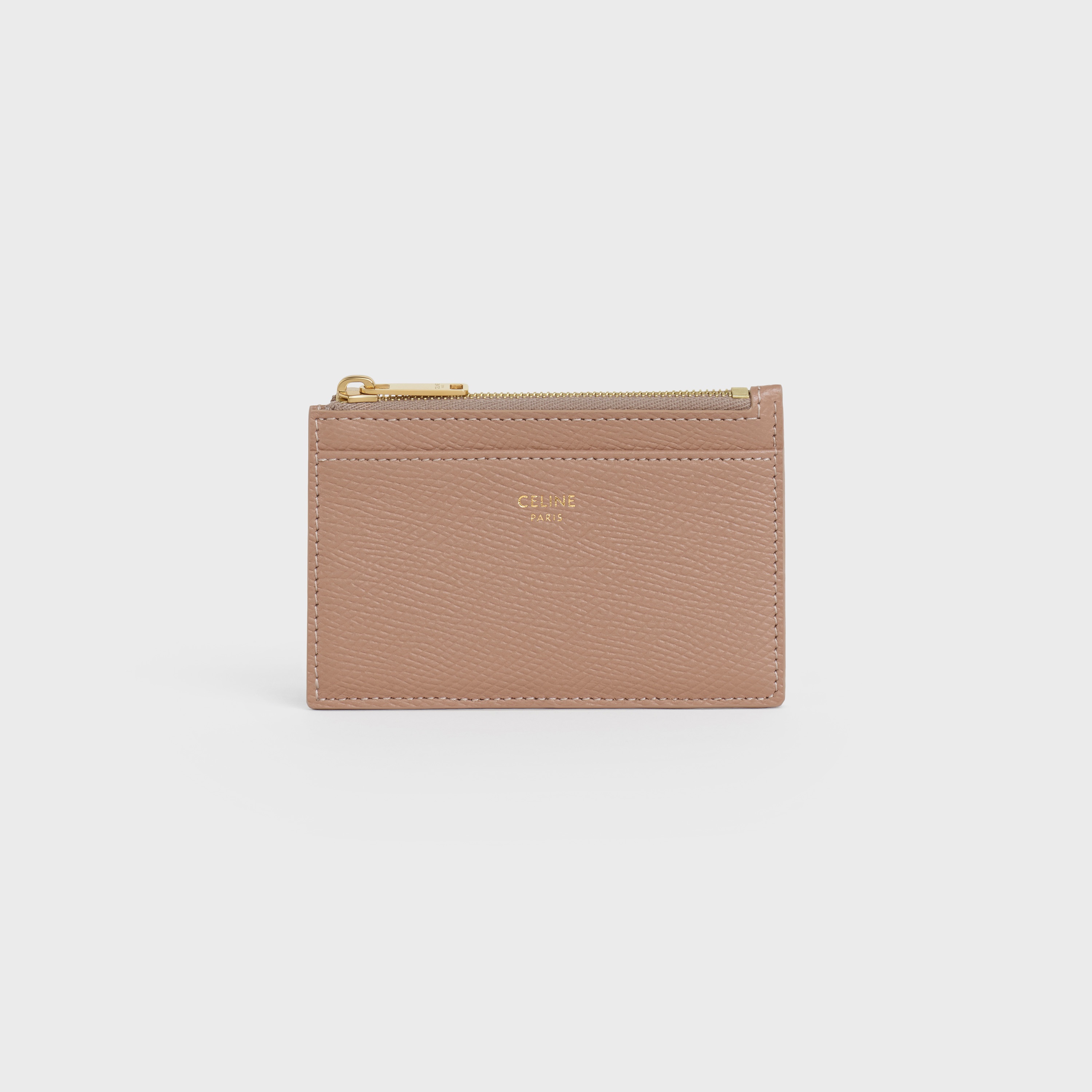 ZIPPED CARD HOLDER  IN  GRAINED CALFSKIN - 1