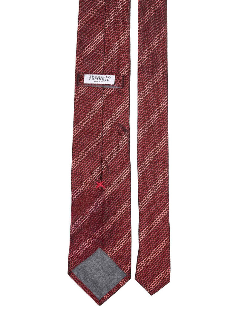 Brunello Cucinelli striped silk tie outlook