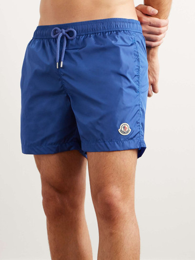 Moncler Straight-Leg Mid-Length Logo-Appliquéd Swim Shorts outlook