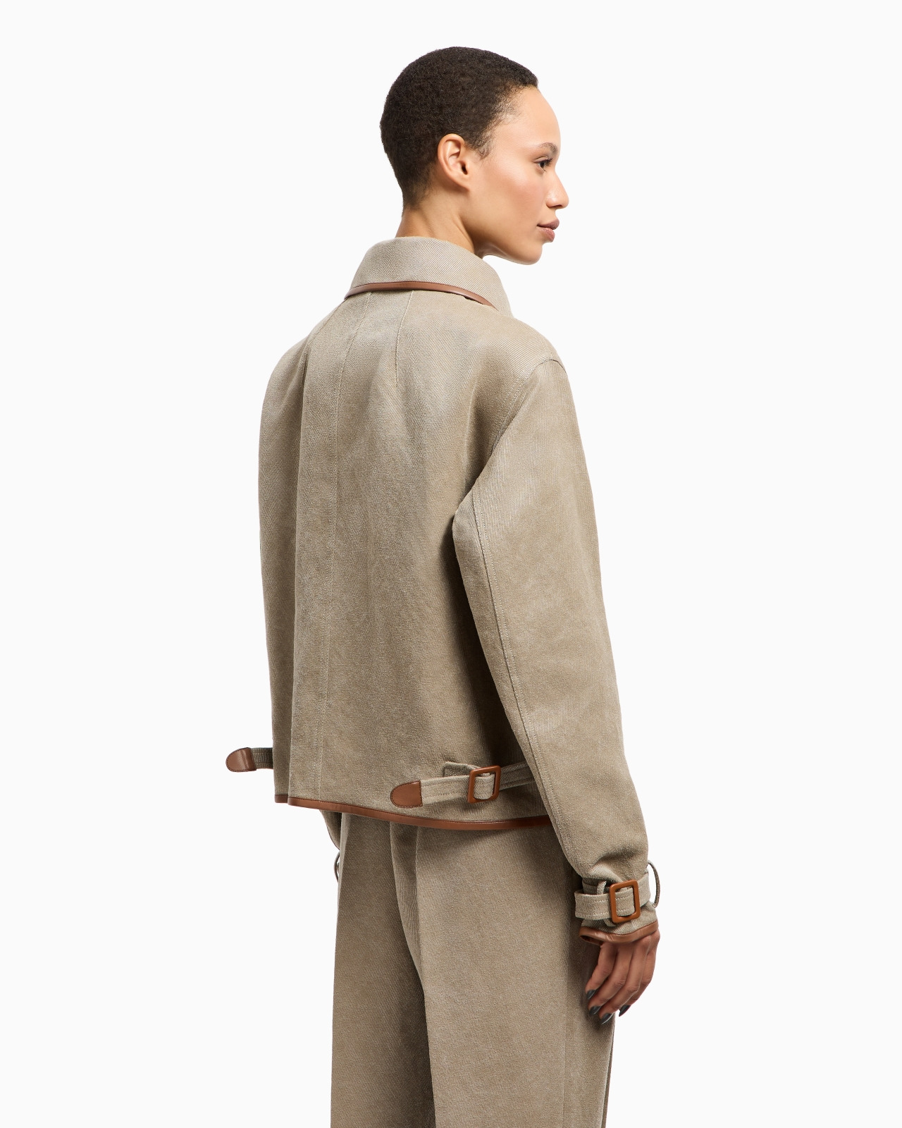 HEMP, VISCOSE AND COTTON CAVALRY PEA COAT - 3