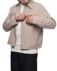 AURALEE High Count Wool Poplin Blouson Top Beige