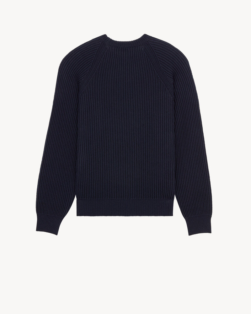 SAINT LAURENT CREWNECK SWEATER IN FISHERMAN'S RIB COTTON outlook